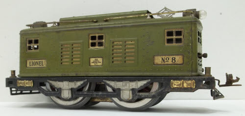 Lionel 8 Vintage Standard Gauge 0-4-0 Powered Electric Locomotive