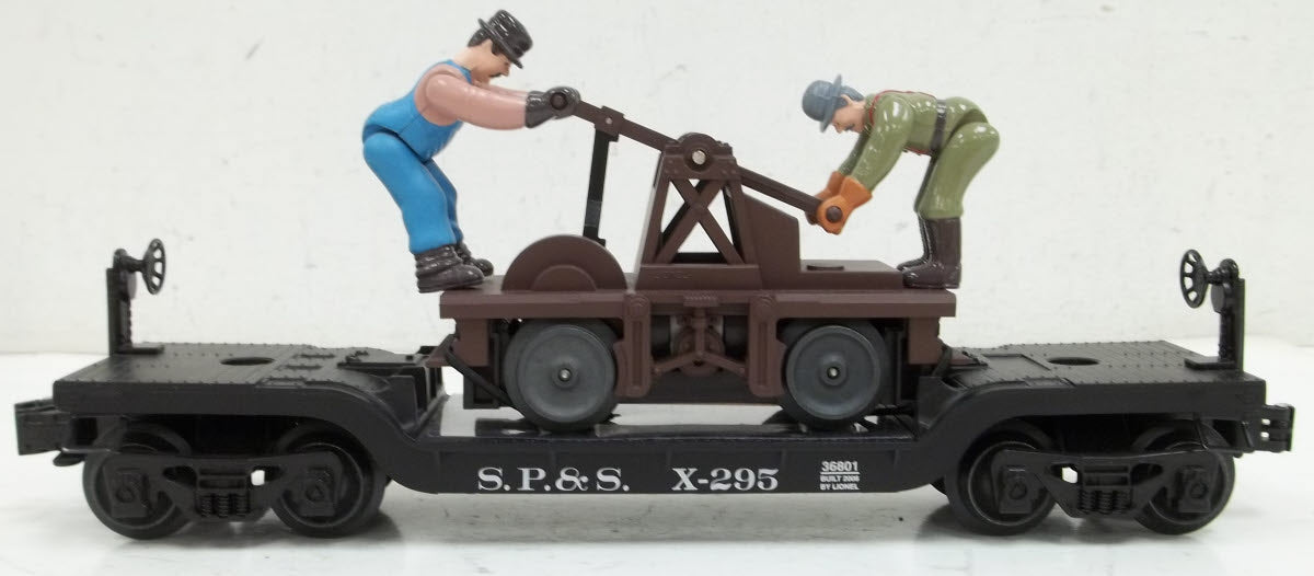 Lionel 6-36801 O Spokane Pacific & Seattle Flatcar w/Handcar Load #X-295