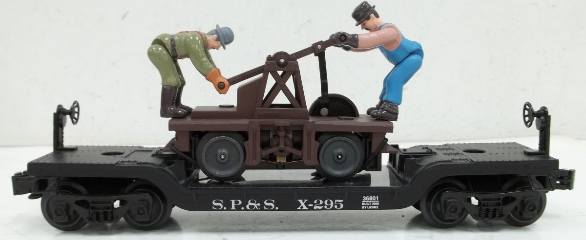 Lionel 6-36801 O Spokane Pacific & Seattle Flatcar w/Handcar Load #X-295