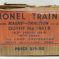 Lionel 1461S Vintage O 6110 Freight Set w/6001T,6002,6004,6007