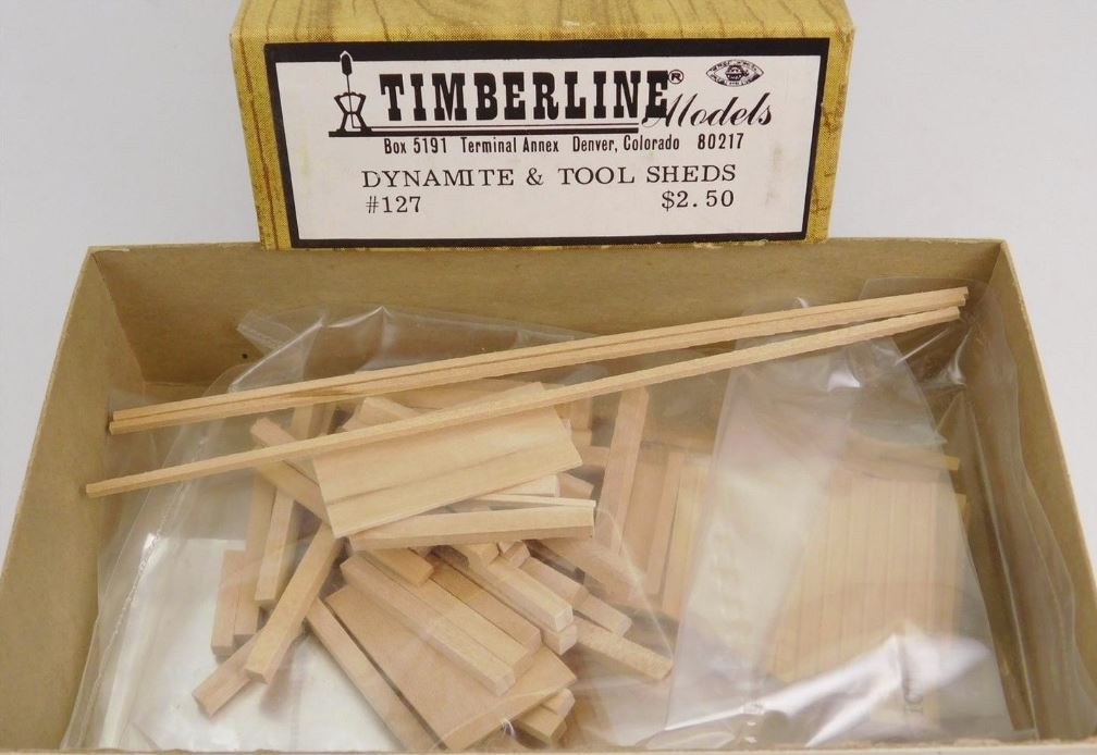Timberline Models 127 HO Scale Dynamite & Tool Sheds Wood Kit