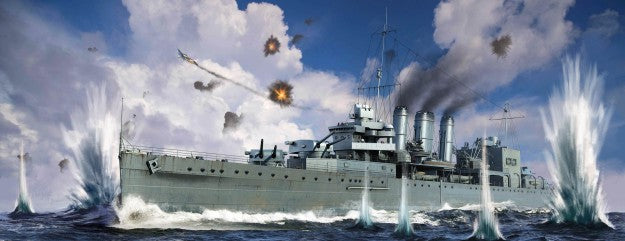 Trumpeter 06734 1:700 HMS Cornwall British Cruiser Plastic Ship Kit