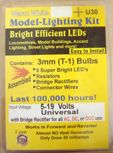 Evan Designs U30 7-19 Volt 3mm Warm White LED's (Pack of 5)