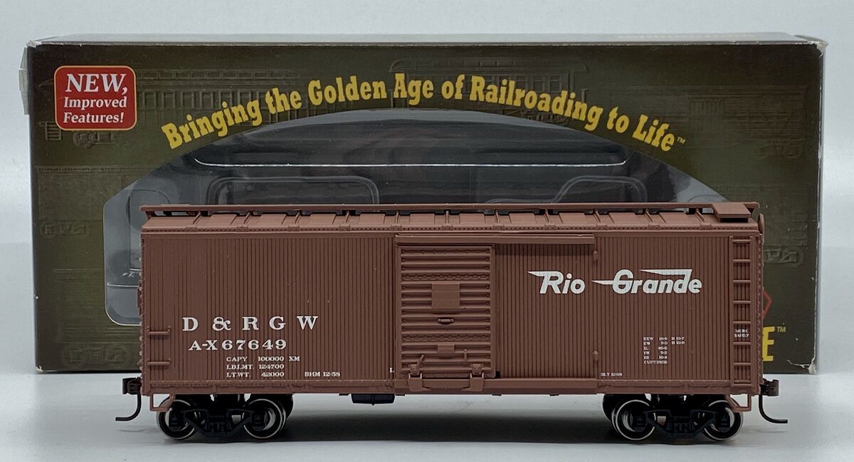 Roundhouse 85203 HO Scale Denver & Rio Grande Western 40' Wood Box Car #67649