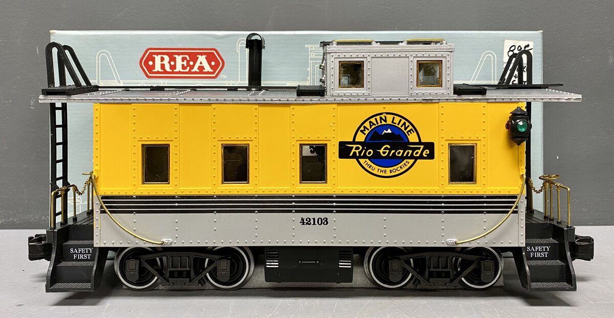 Aristo-Craft 42103 G Scale Rio Grande Illuminated Caboose (Metal Wheels)