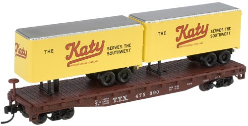 Atlas 37589A N Flat w/Trailers MKT #475090