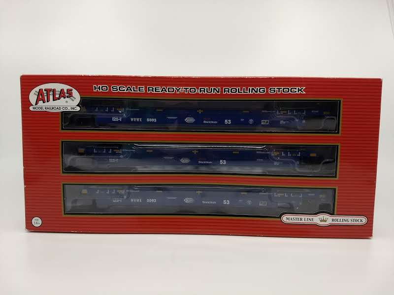 Atlas 20004611 HO Providence & Worcester (WRWK) 53' Articulated Well Cars #5593