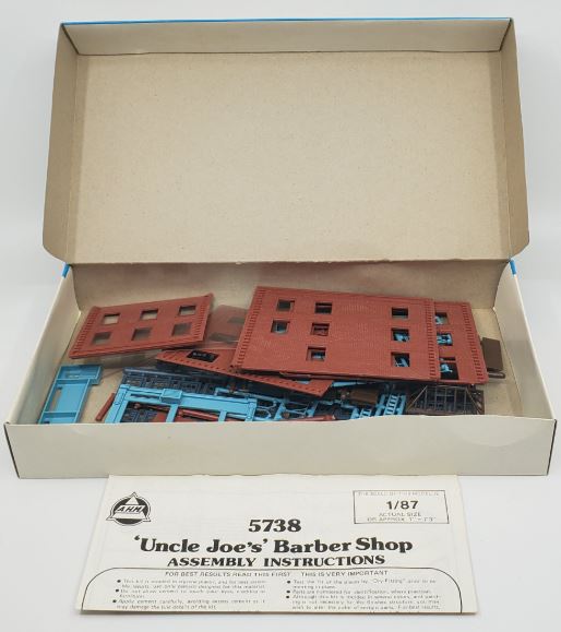 AHM 5738 HO Scale Uncle Joe's Barber Shop Assembly Kit