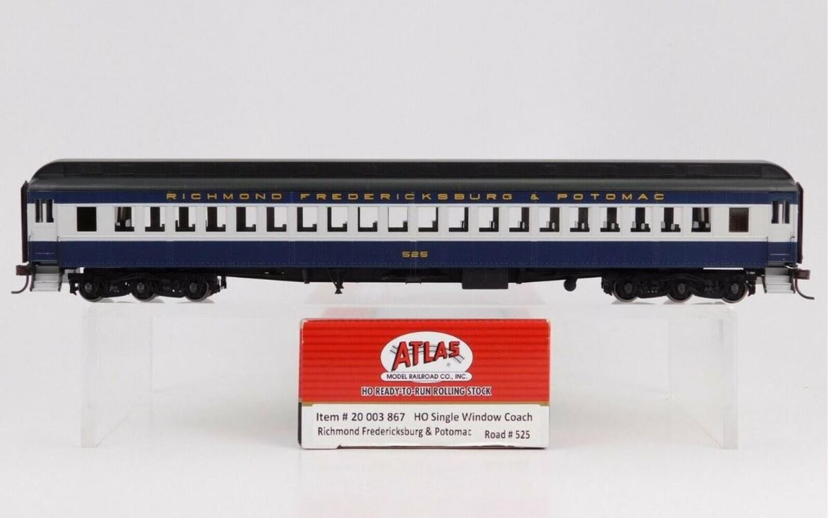 Atlas 20003867 HO Richmond Fredericksburg & Potomac Single Window Coach #517