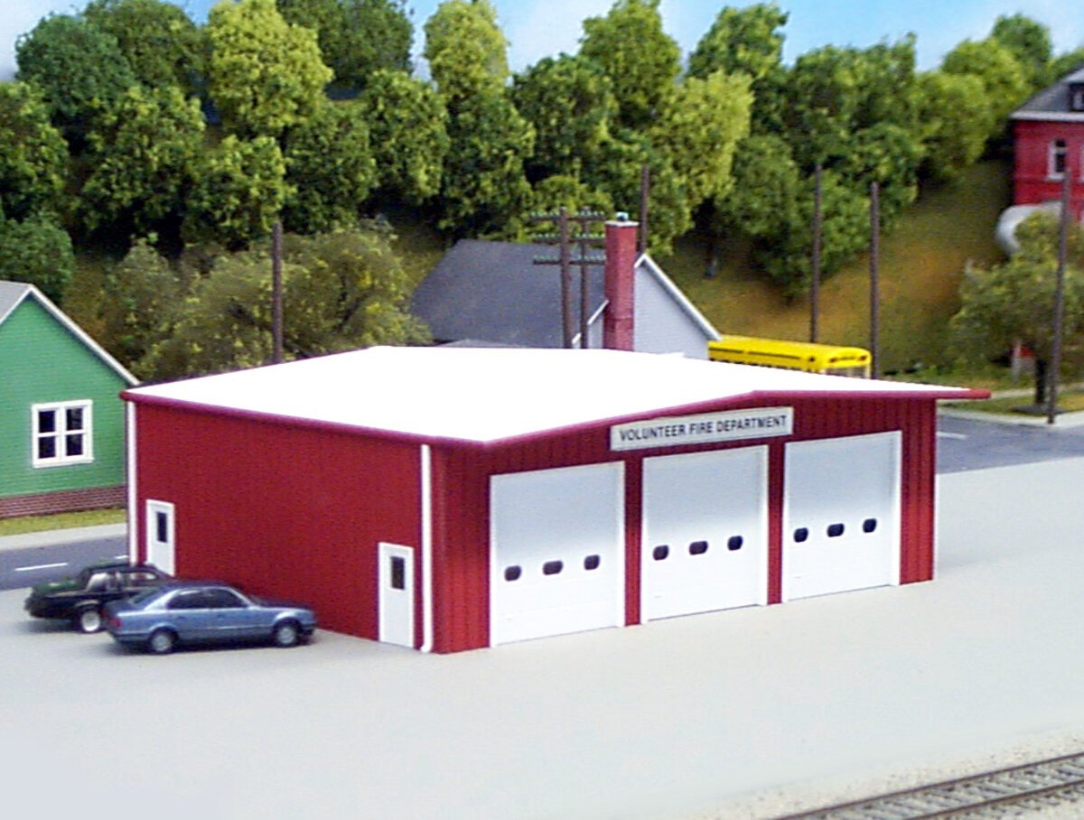 Pikestuff 541-0192 HO Red Fire Station Kit