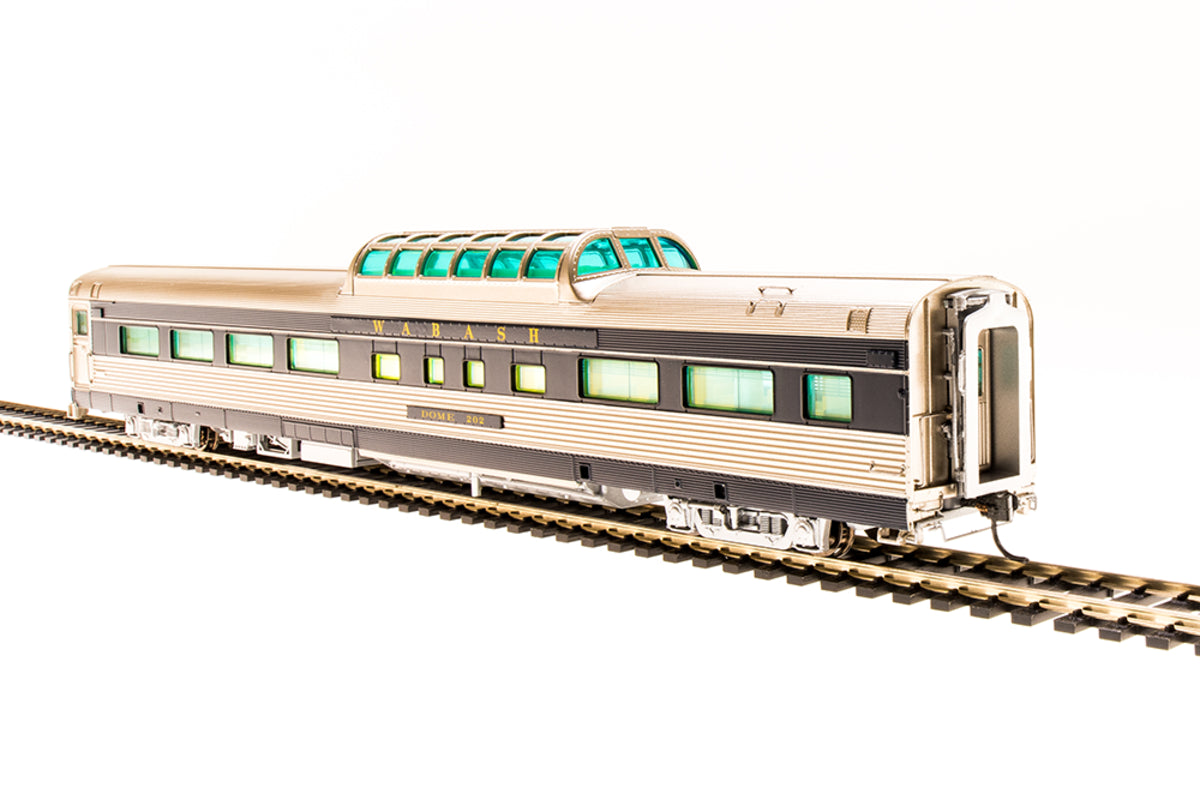Broadway Limited 1152 HO Wabash Budd Dome-Coach Wabash Bluebird #202
