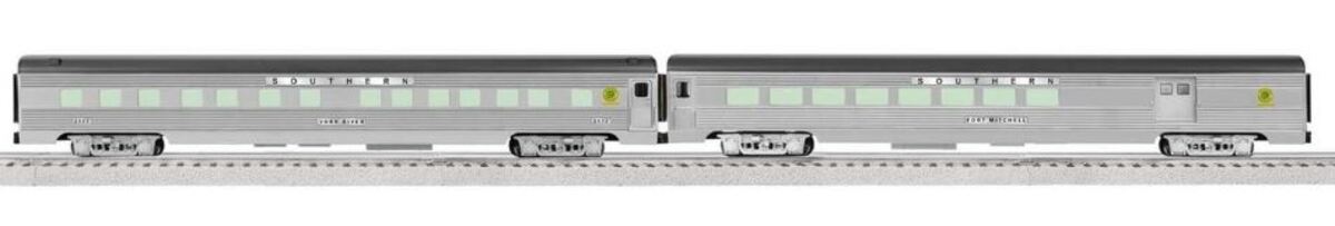 Lionel 6-82563 O Southern 21' Streamlined Passenger Car Set (2)