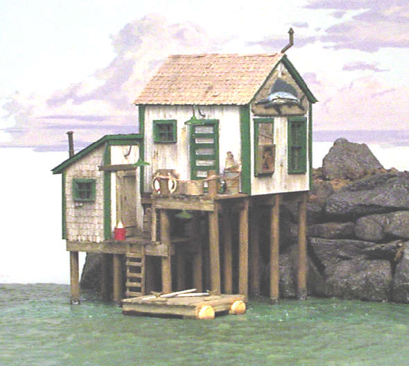 BuildersinScale 613 HO Scale Fisherman's Shanty Craftsman Kit Trainz