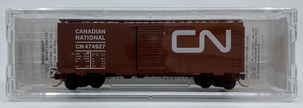 Micro-Trains 02000906 N Canadian National 40' Single Door Boxcar #474927