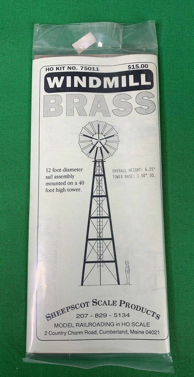 Sheepscot Scale Products 75011 HO Scale Brass Windmill