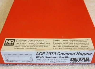 Detail Associates 245 HO NP ACF 2970 cu ft 2-Bay Covered Hopper Kit #245