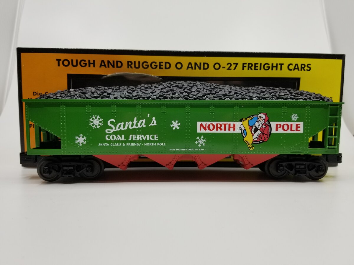 MTH 30-75318 Christmas 4-Bay Hopper Car w/ Coal Load
