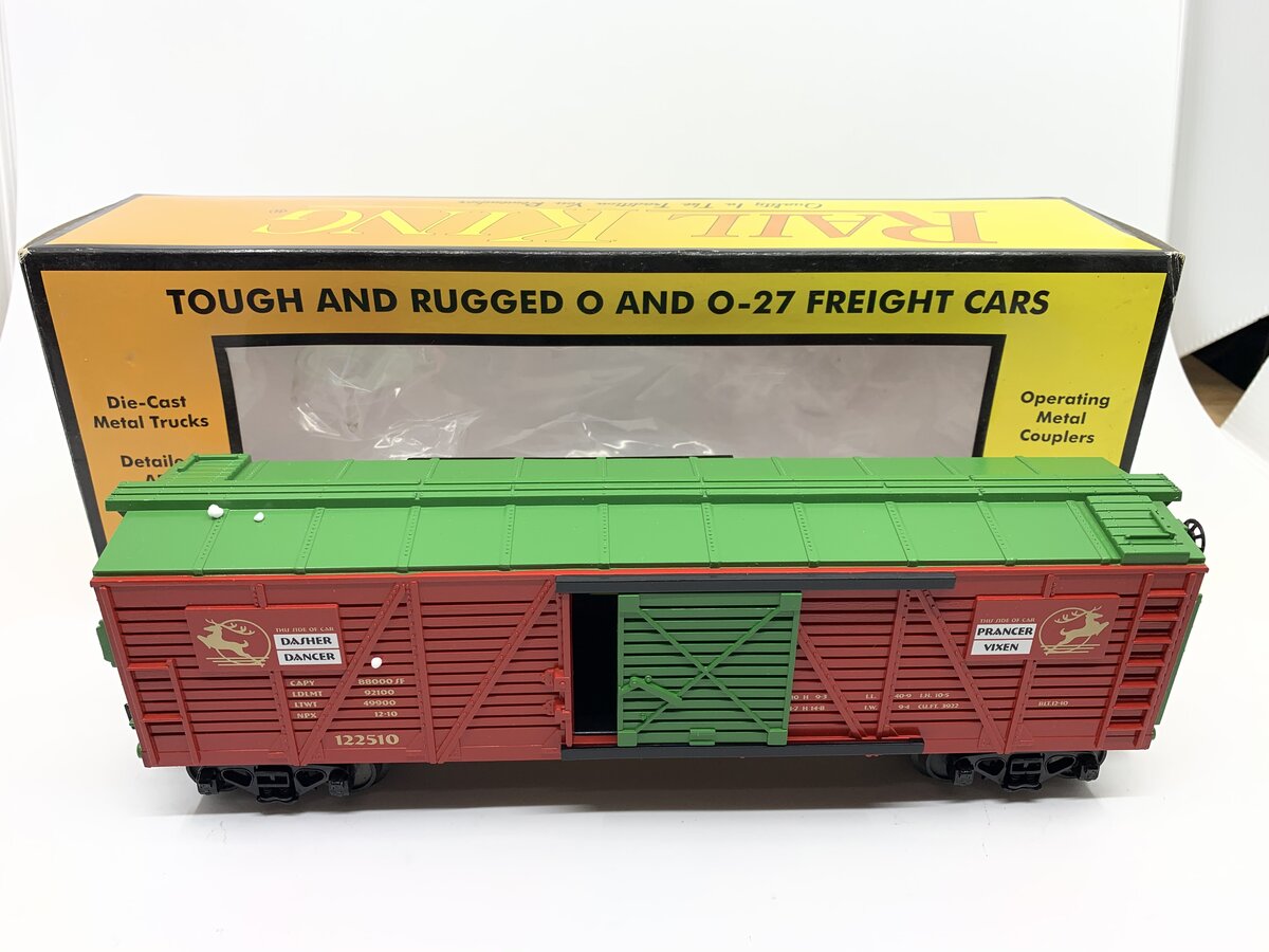 MTH 30-7184 O Gauge Christmas Stock Car