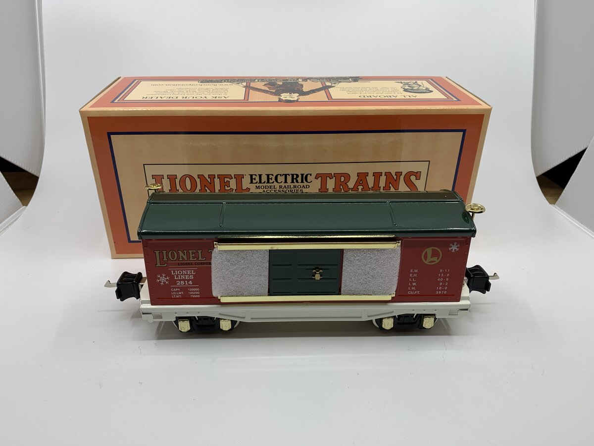 MTH 11-70024 NO. 2814 O GAUGE BOX CAR CHRISTMAS