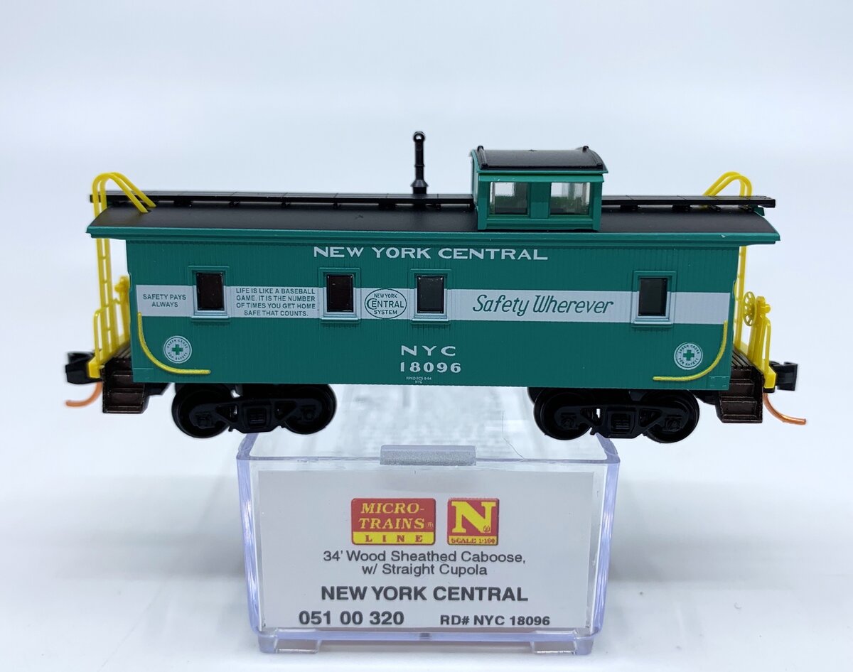 Micro-Trains 05100320 N New York Central 34' Wood Sheathed Caboose #18096