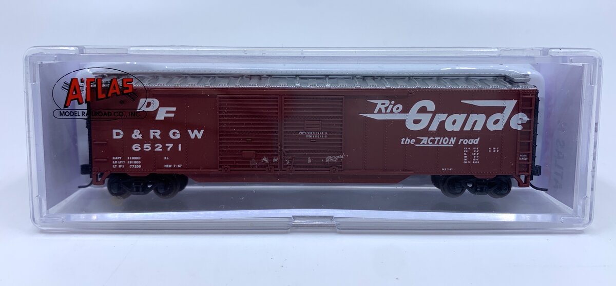 Atlas 50003638 N Rio Grande 50' Double Door Box Car #65271
