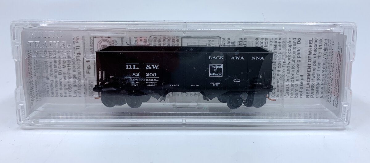 Micro-Trains 05600320 N D.L.&W 33' Twin Bay Rib Side Hopper #82209