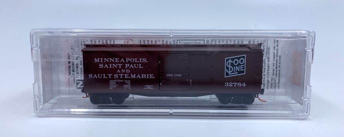 Micro-Trains 03900250 N SOO Line 40' Single Door Double Sheathed Boxcar #32784