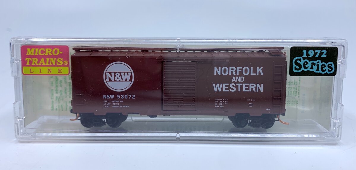 Micro-Trains 02000039 N Norfolk & Western 40' Standard Single Door Boxcar #53072