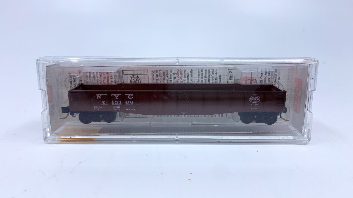 Micro-Trains 04600170 N NYC 50' Fishbelly Side Gondola w/ Drop Ends #715106