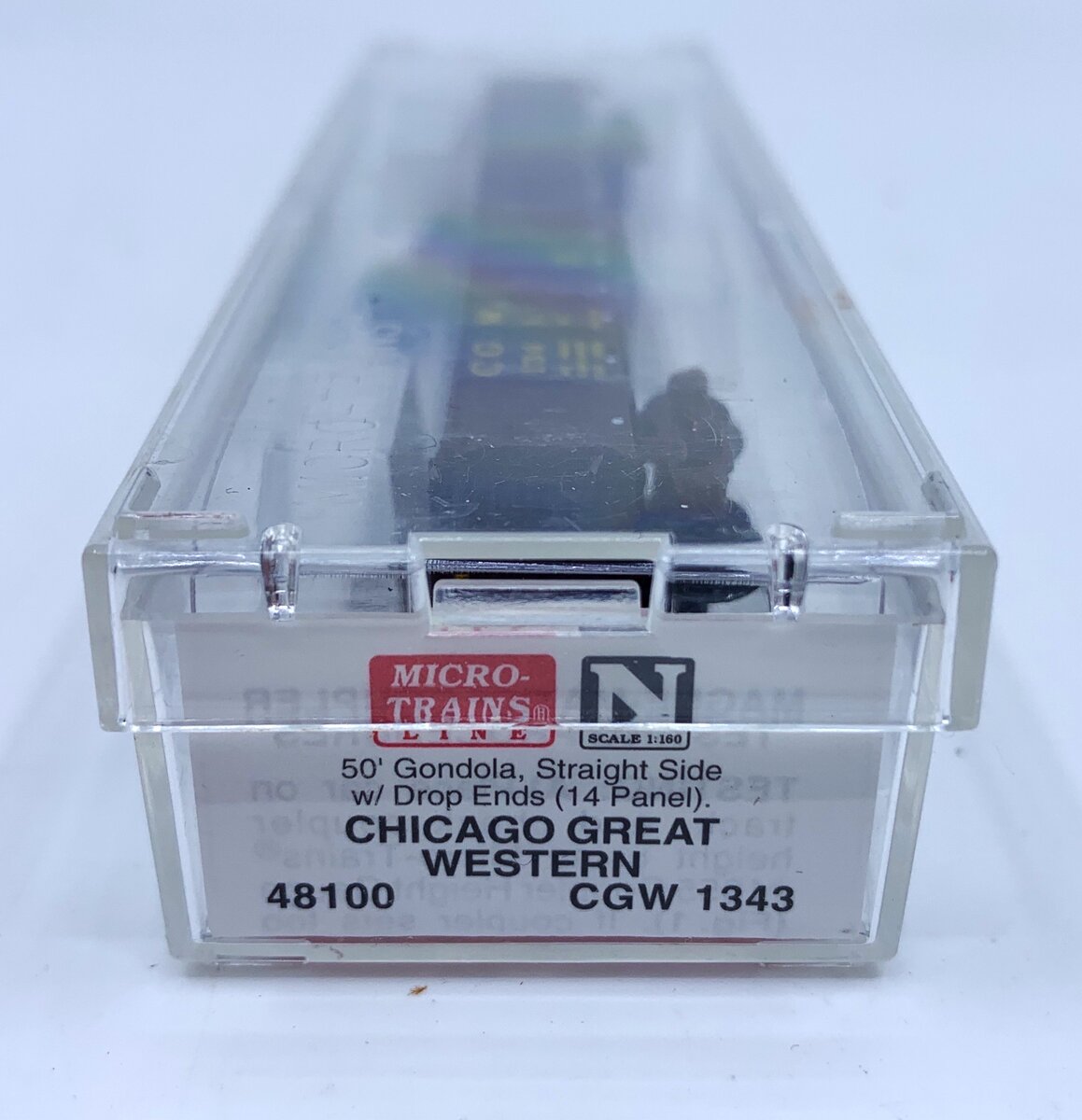Micro-Trains 04800100 N CGW 50' 14 Panel Straight Side Gondola w/Drop Ends #1343