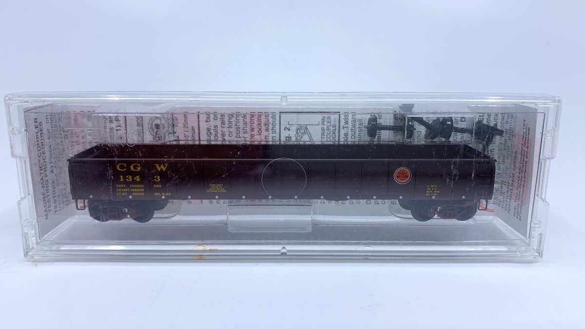 Micro-Trains 04800100 N CGW 50' 14 Panel Straight Side Gondola w/Drop Ends #1343