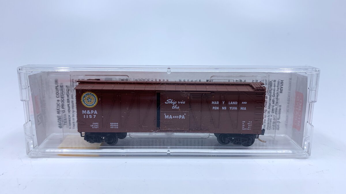 Micro-Trains 02800020 N Maryland & Pennsylvania 40' Outside Braced Boxcar #1157