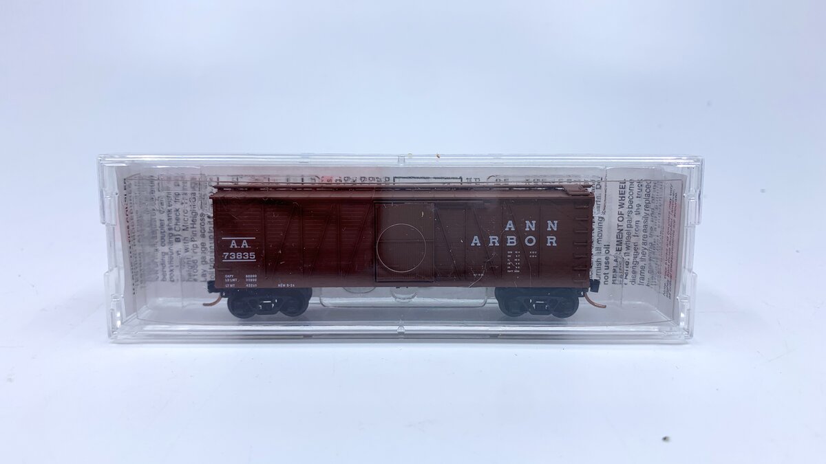 Micro-Trains 02800100 N Ann Arbor 40' Single Door Outside Braced Boxcar #73835