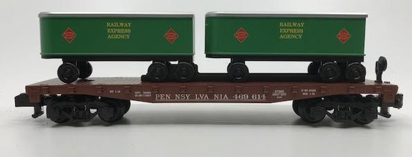 American Flyer 6-47985 S Railway Express Agency Piggyback Flatcar with Trailers