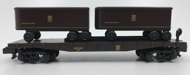 American Flyer 6-48542 S Gauge UPS Flatcar & Piggyback Trailer