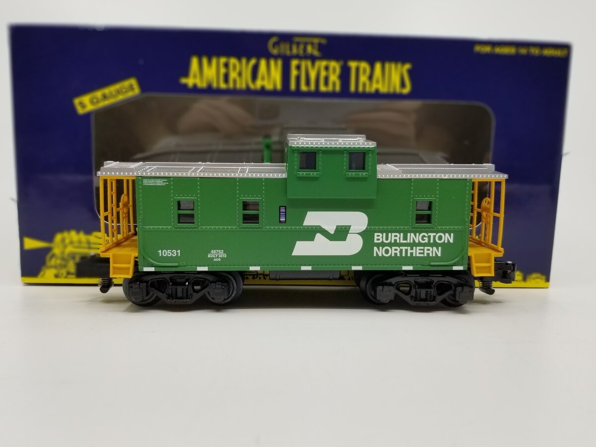 American Flyer 6-48752 S Scale Burlington Northern Extended Vision Caboose