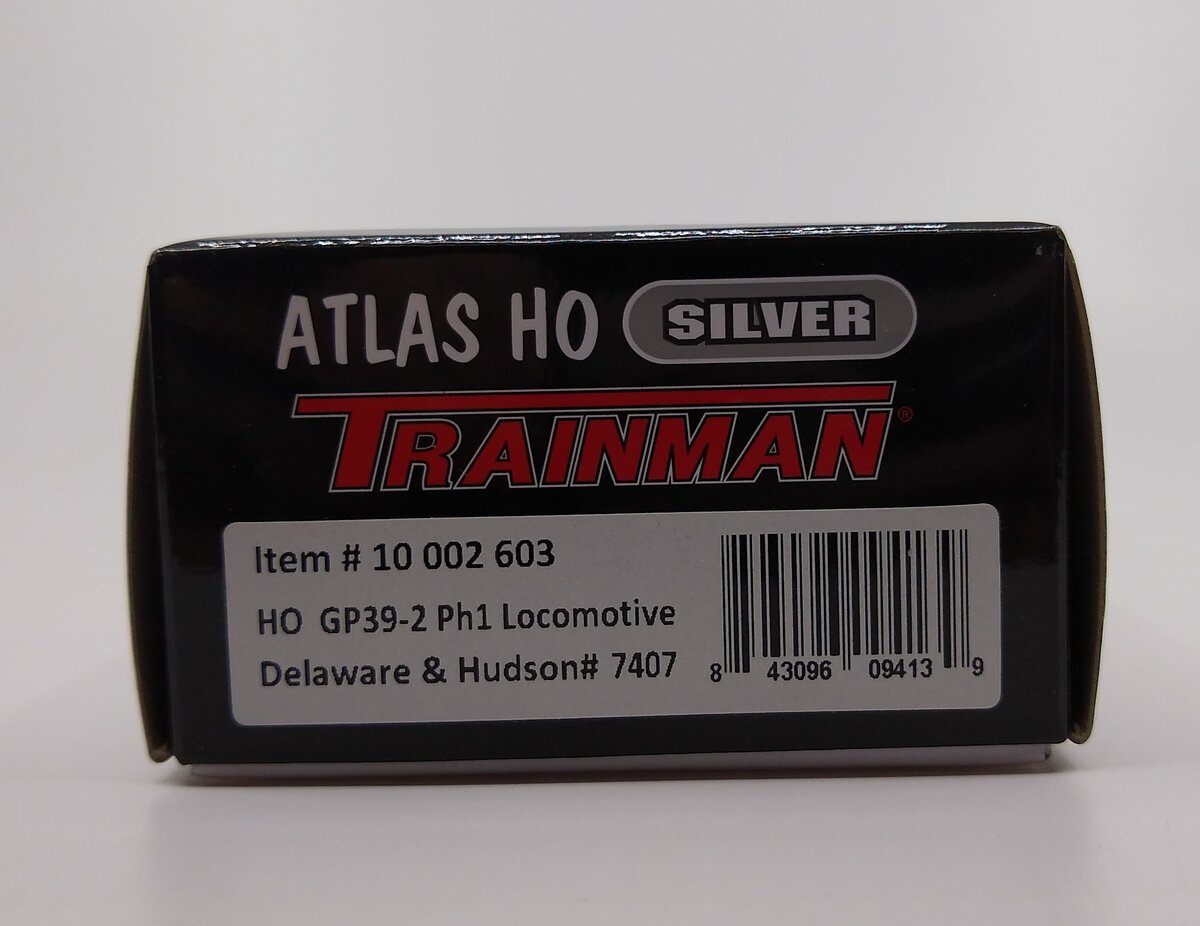 Atlas 10002603 HO Delaware & Hudson TMAN GP39-2 Silver Diesel Locomotive #7407