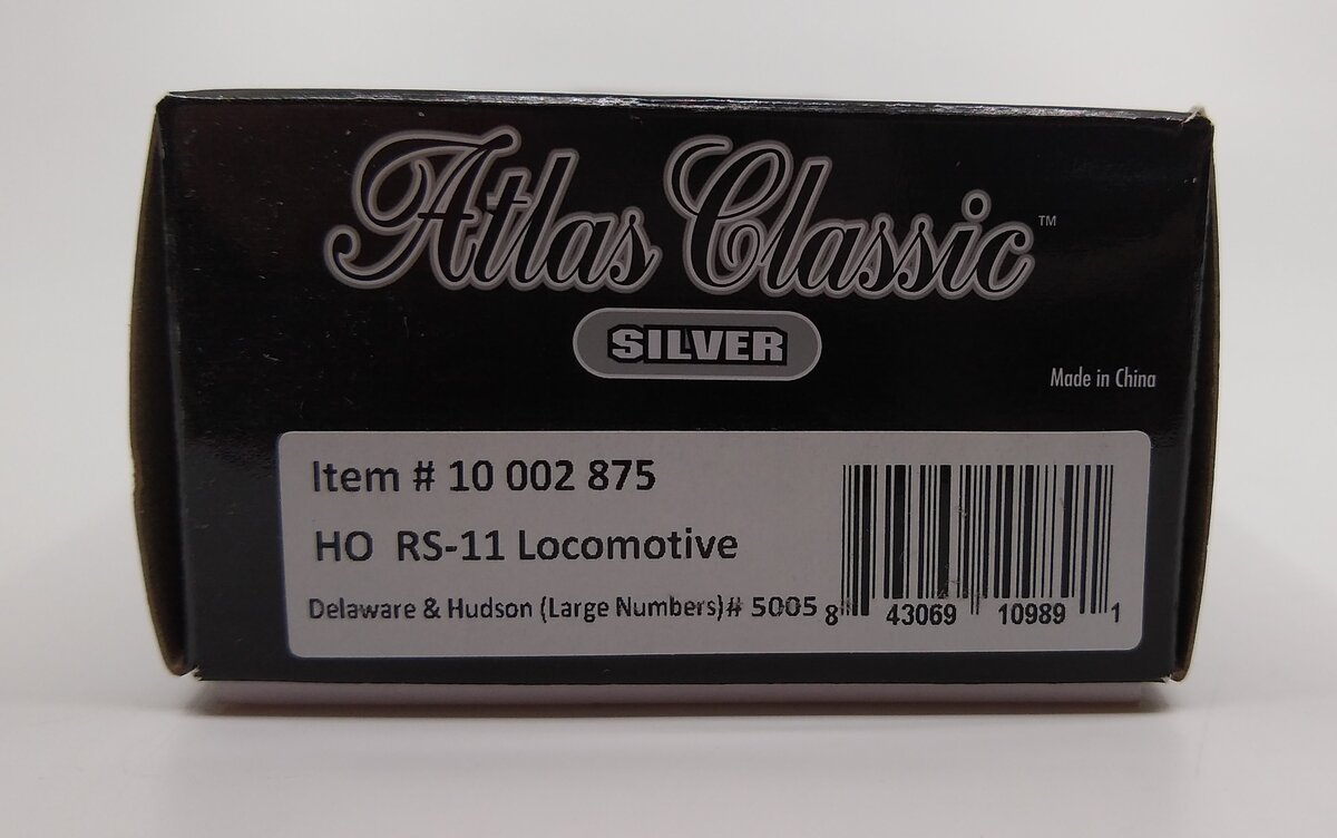 Atlas 10002875 HO Delaware & Hudson RS-11 Diesel Locomotive Silver Series #5005
