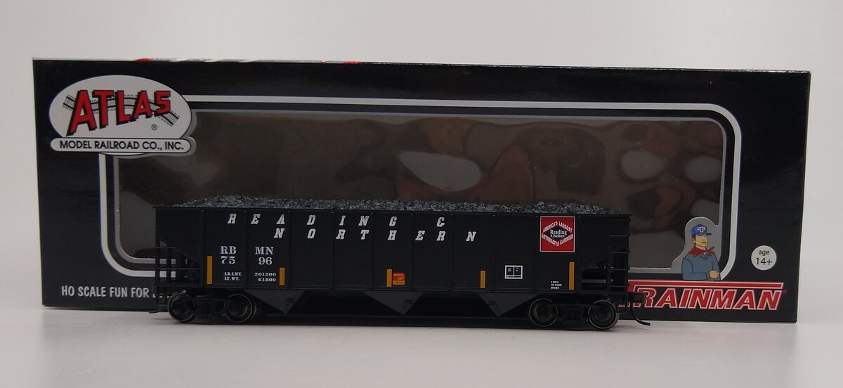 Atlas 20002914 HO Reading & Northern 70-Ton 3-Bay Open Hopper #7596