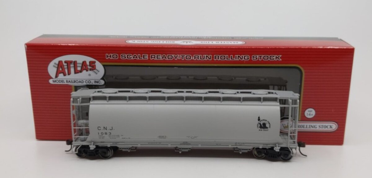 Atlas 20004368 HO Jersey Central 3-Bay Cylindrical Hopper #1083
