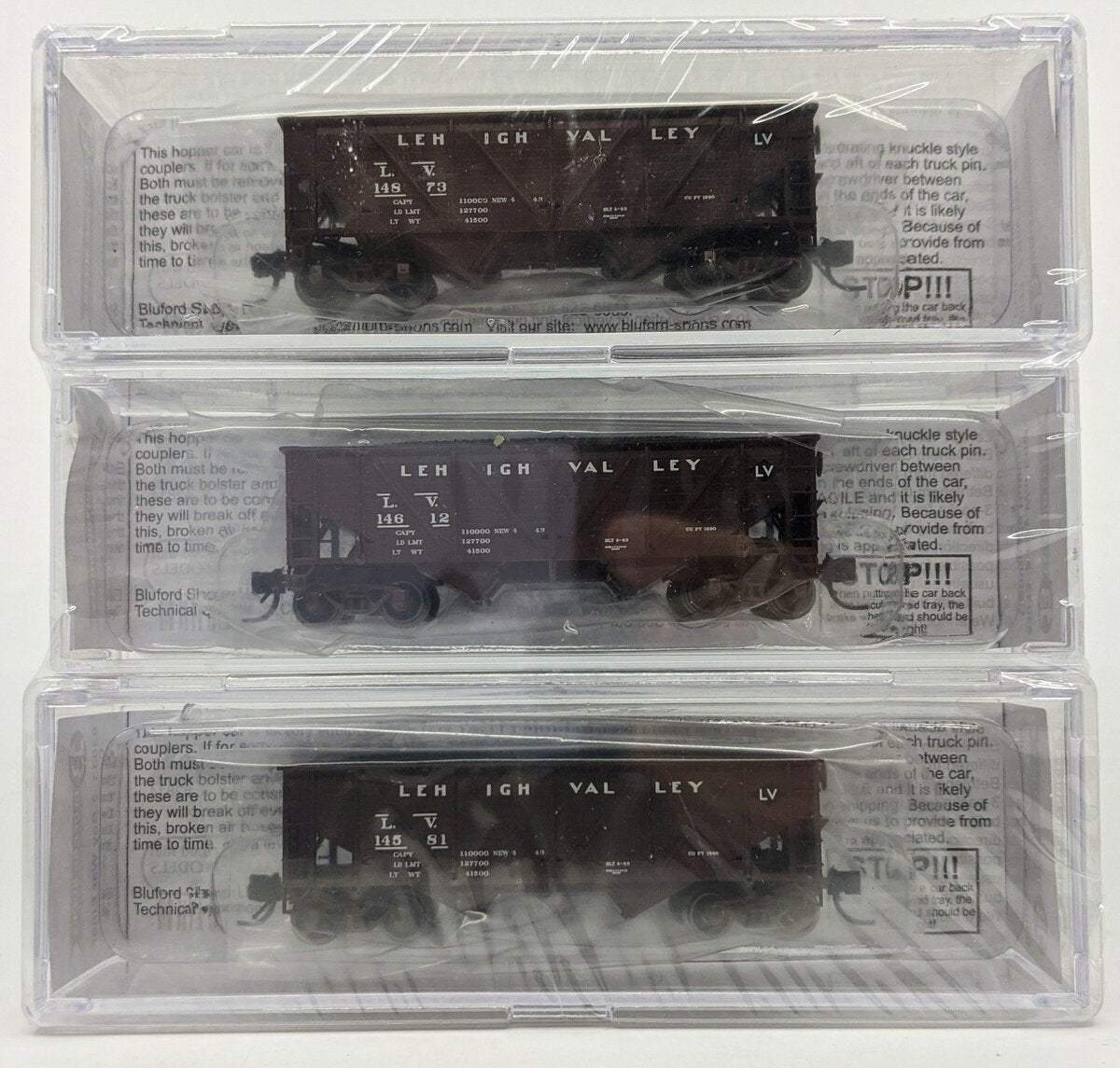 Bluford Shops 63033 N LV 2-Bay War Emergency Composite Hopper (Set of 3)