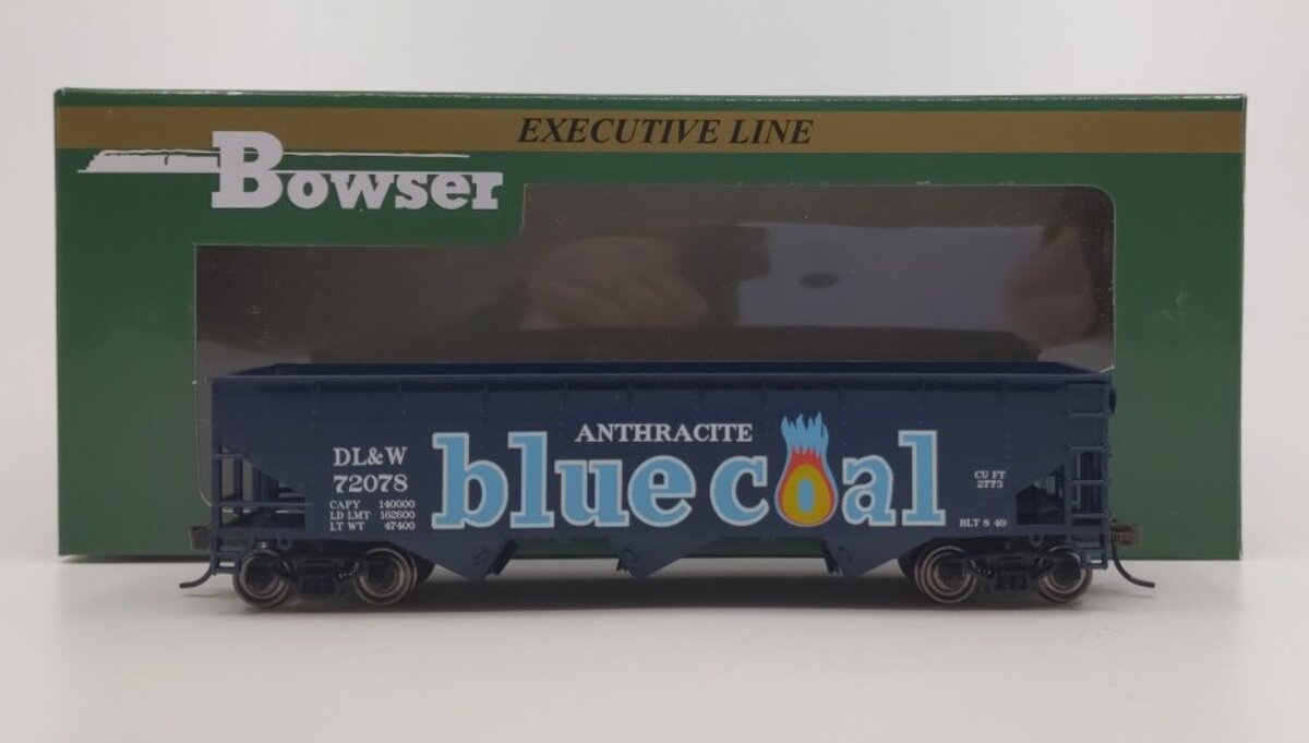 Bowser 41156 HO Delaware, Lackawanna & Western 70-Ton 3-Bay Offset Hopper #72078