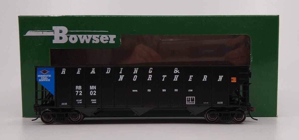 Bowser 41188 HO Reading, Blue Mountain & Northern 100-Ton 3-Bay Hopper #7202