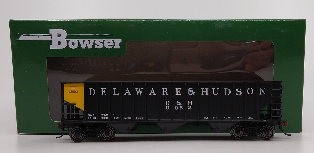 Bowser 41825 HO Delaware & Hudson 70 Ton 14 Panel Hopper Car #9052