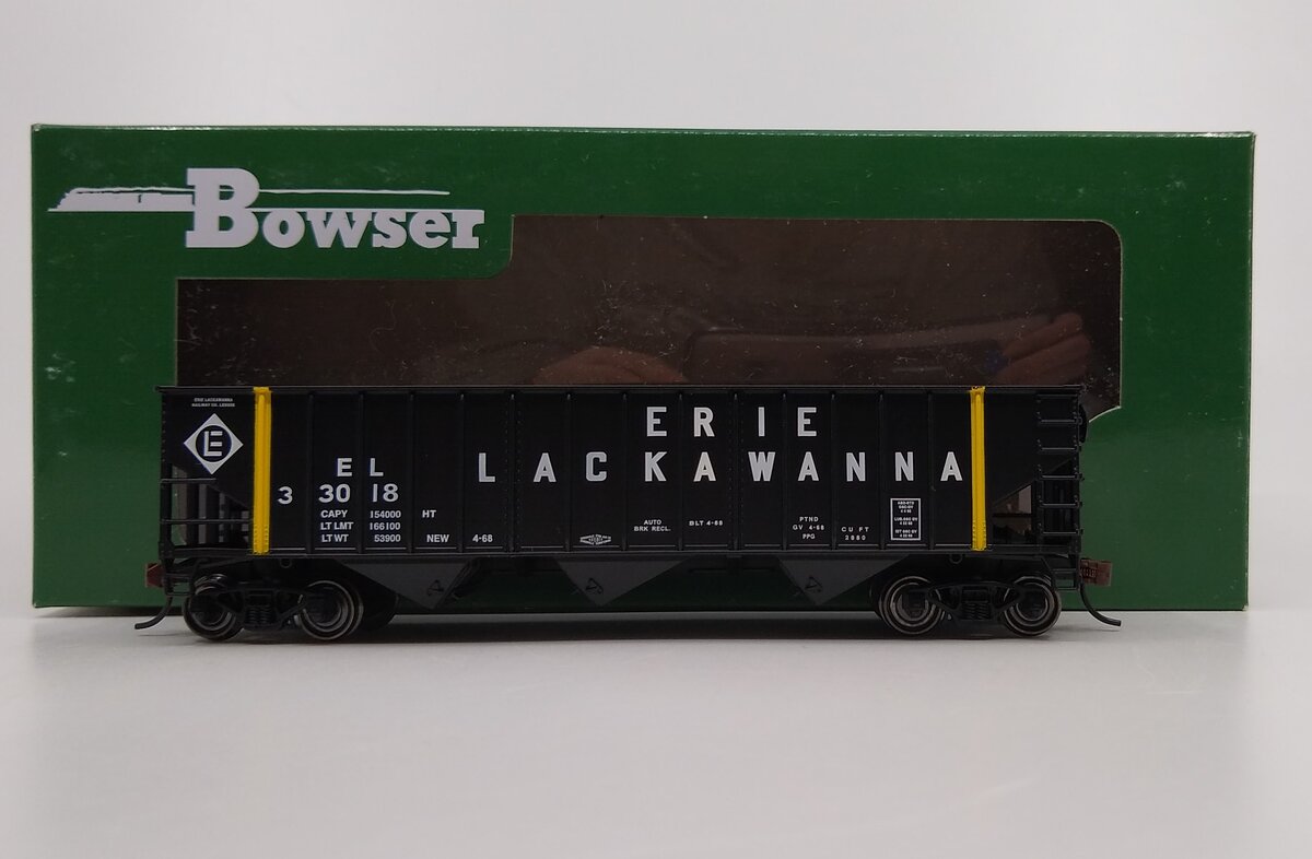 Bowser 41833 HO Erie Lackawanna 70 Ton 14 Panel Hopper Car #33018