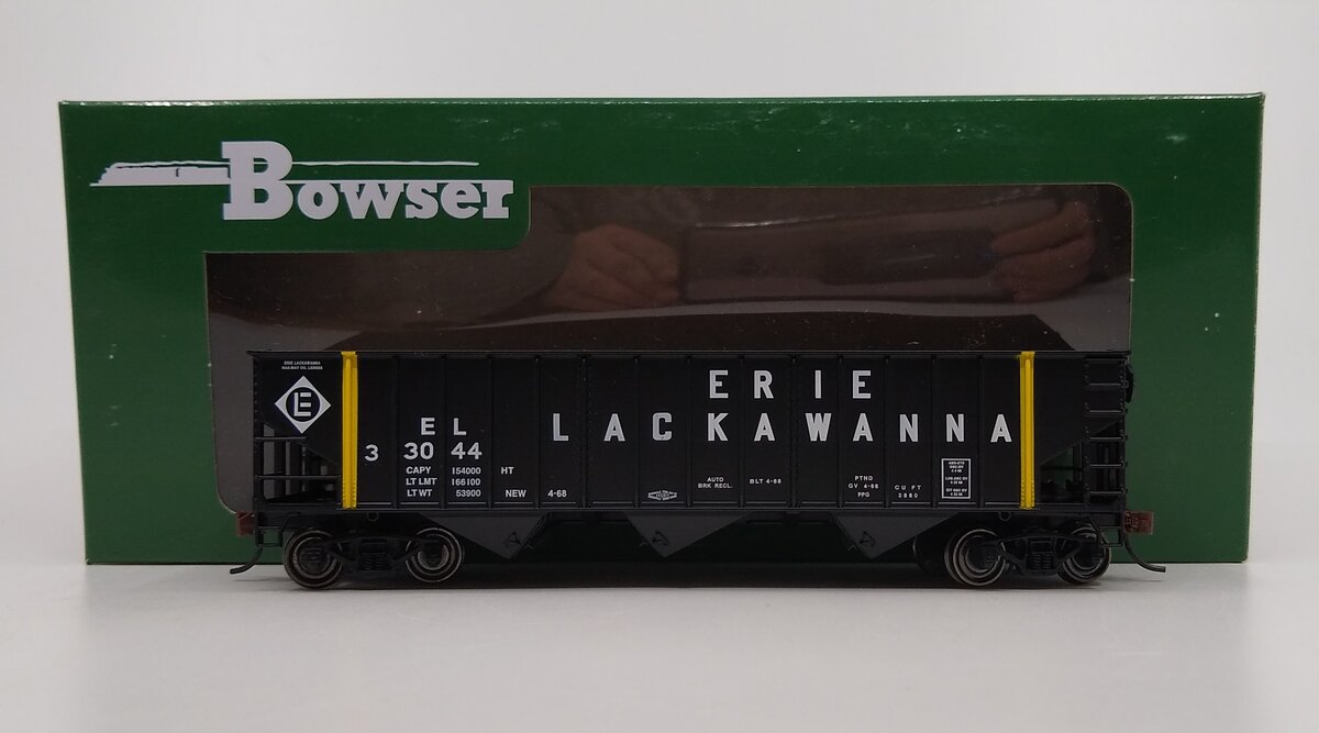 Bowser 41834 HO Erie Lackawanna 70 Ton 14 Panel Hopper Car #33044