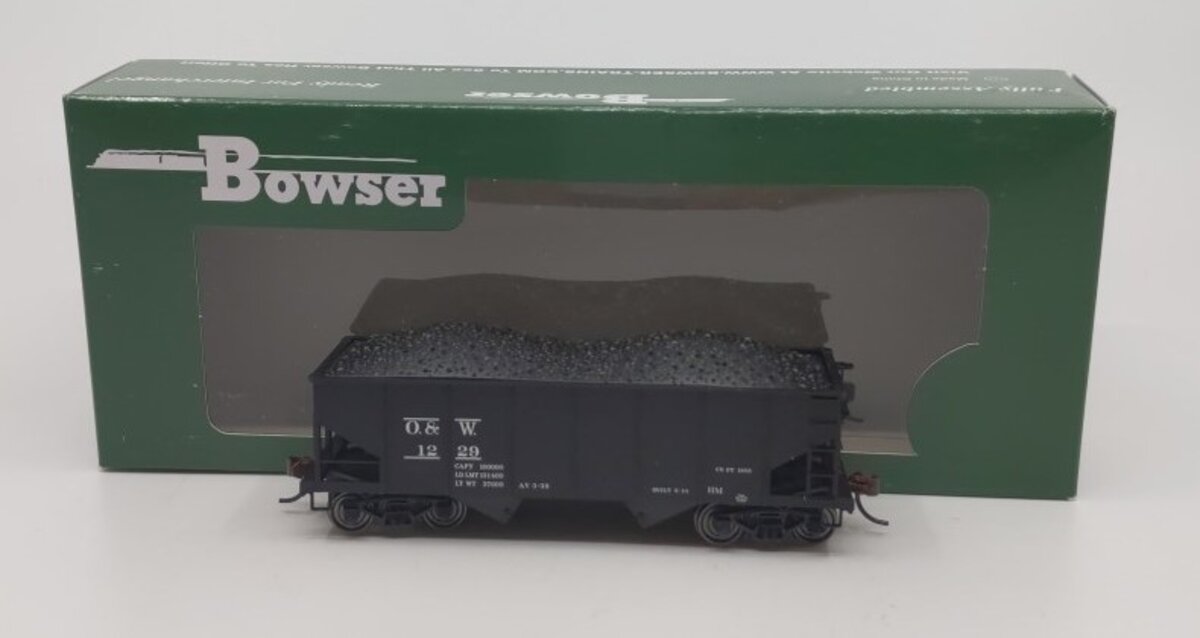Bowser 41889 HO Ontario and Western GLa 2-Bay Hopper Car Ready To Run #1229