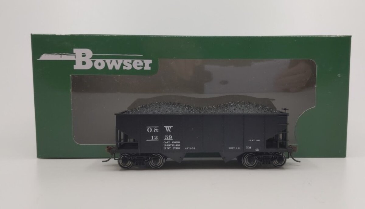 Bowser 41892 HO Ontario & Western GLa 2 Bay Hopper Car #1259