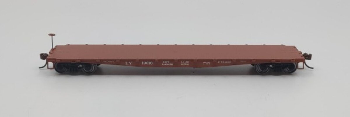 Bowser 41916 HO Lehigh Valley 50 Foot Flat Car Kits & Ready-to-Run #10016