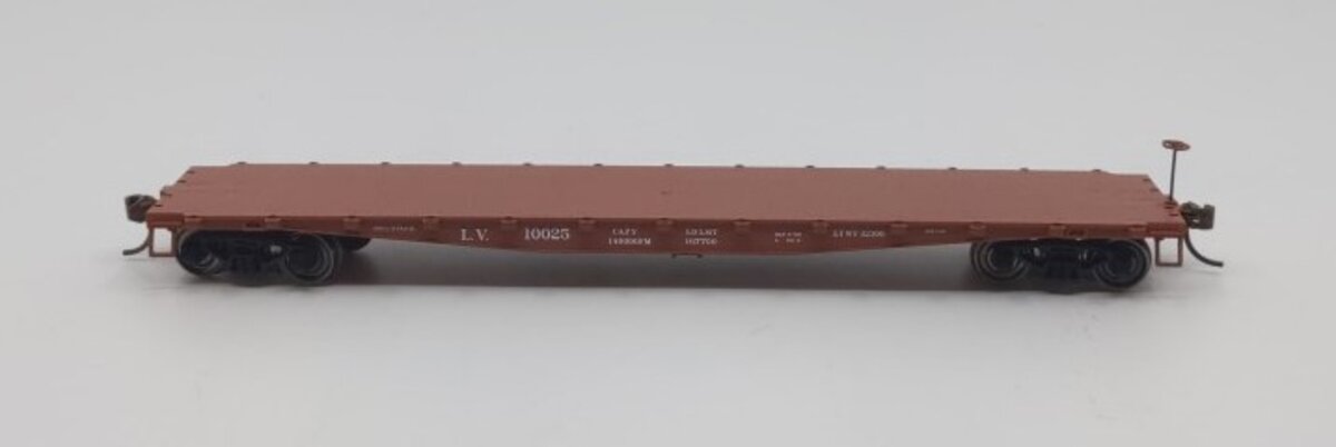 Bowser 41917 HO Lehigh Valley 50 Foot Flat Car Kits & Ready-to-Run #10025